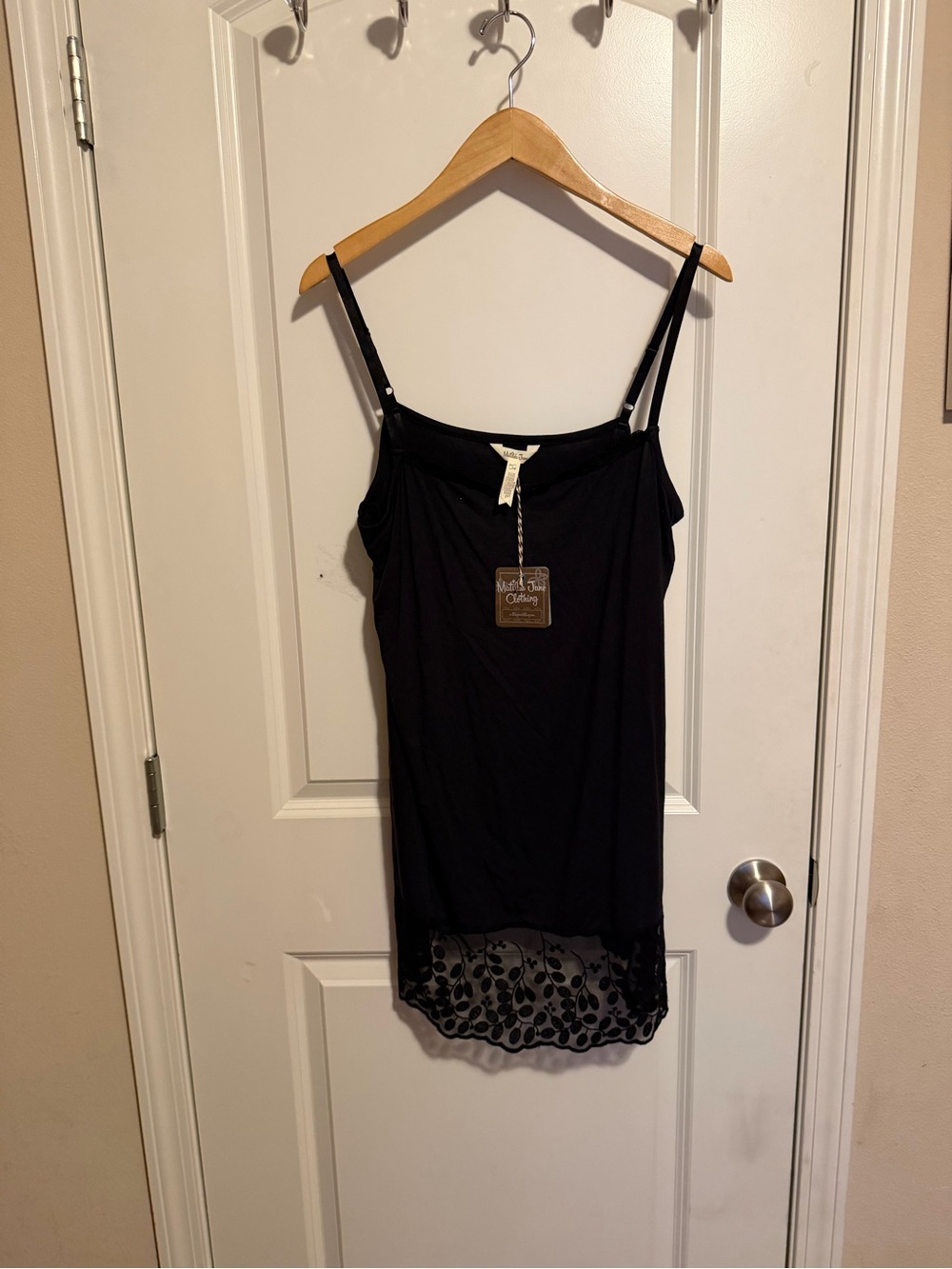 Matilda Jane Black Camisole with Sheer Hem